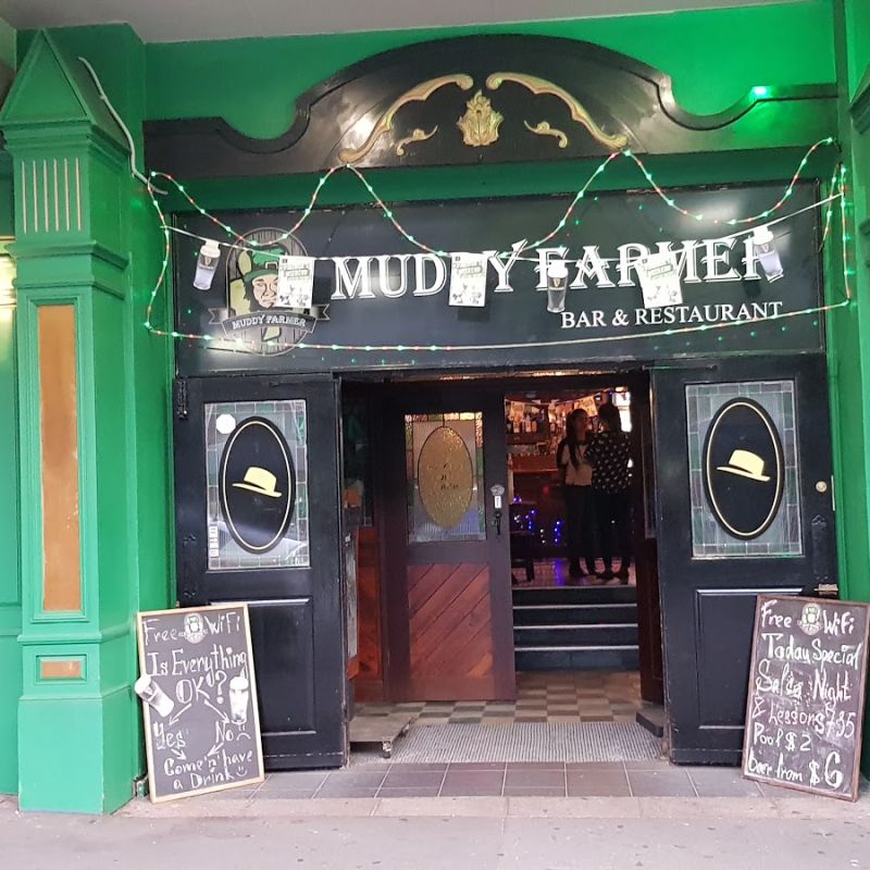 Having a great time at the Muddy Farmer  in Auckland 