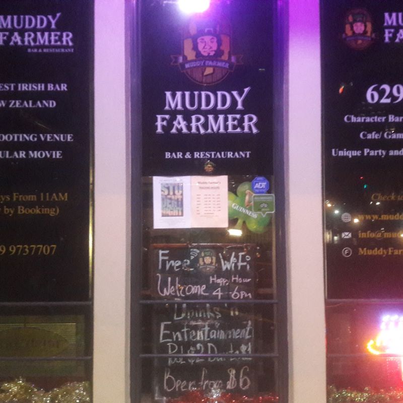 Having a great time at the Muddy Farmer  in Auckland 
